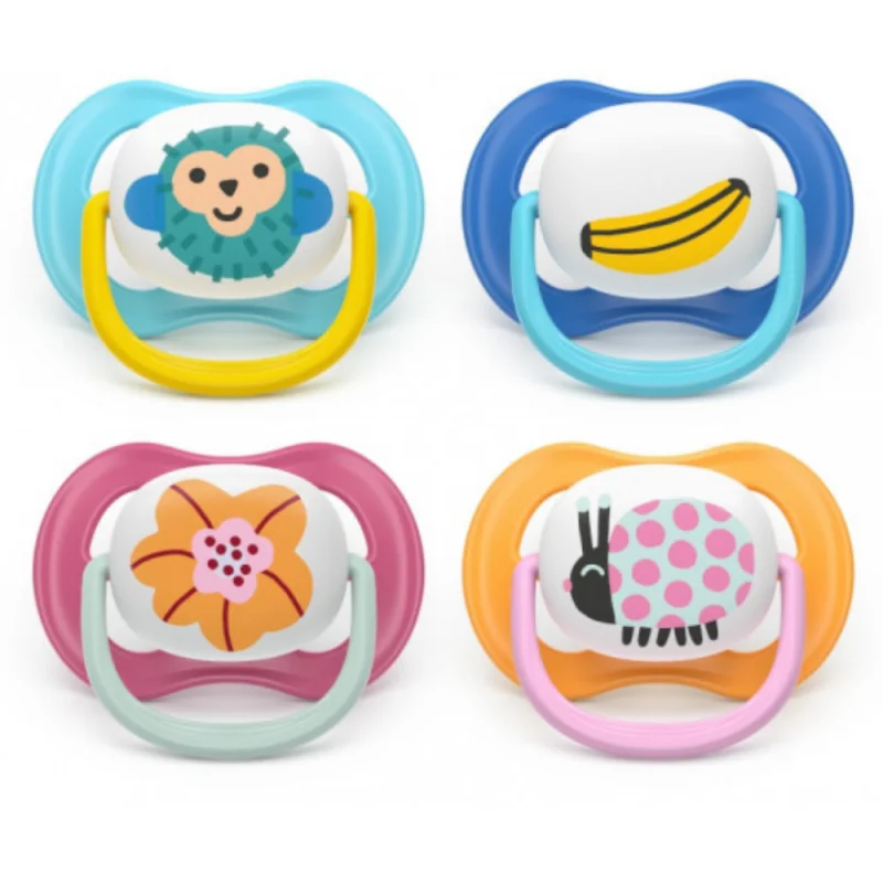 Avent Lot de 2 Sucettes Ultra Air 6-18mois - Motifs aléatoires
