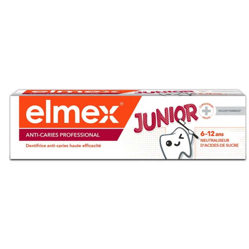 Elmex Anti-Caries Dentifrice Junior 6-12 ans 75ml
