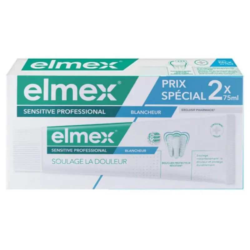 Elmex Sensitive Professional Dentifrice Blancheur 2x75ml