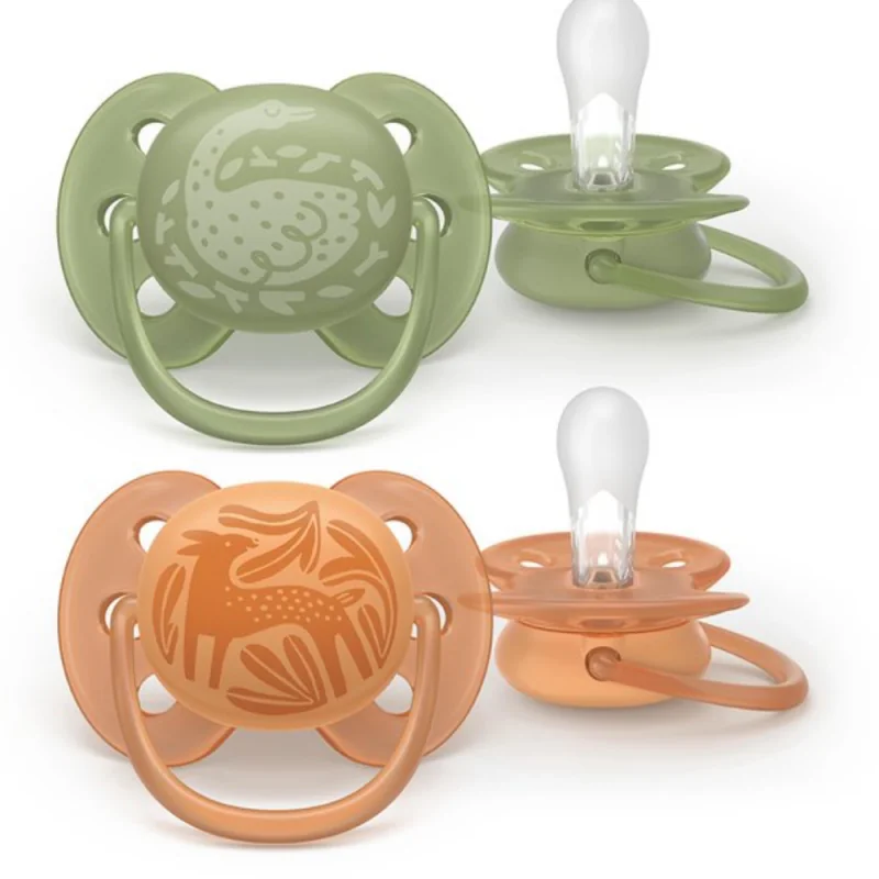 Avent Ultra Soft – Sucette en silicone ultra douce 18 mois et plus) – Pour peaux sensibles – 2 pièces