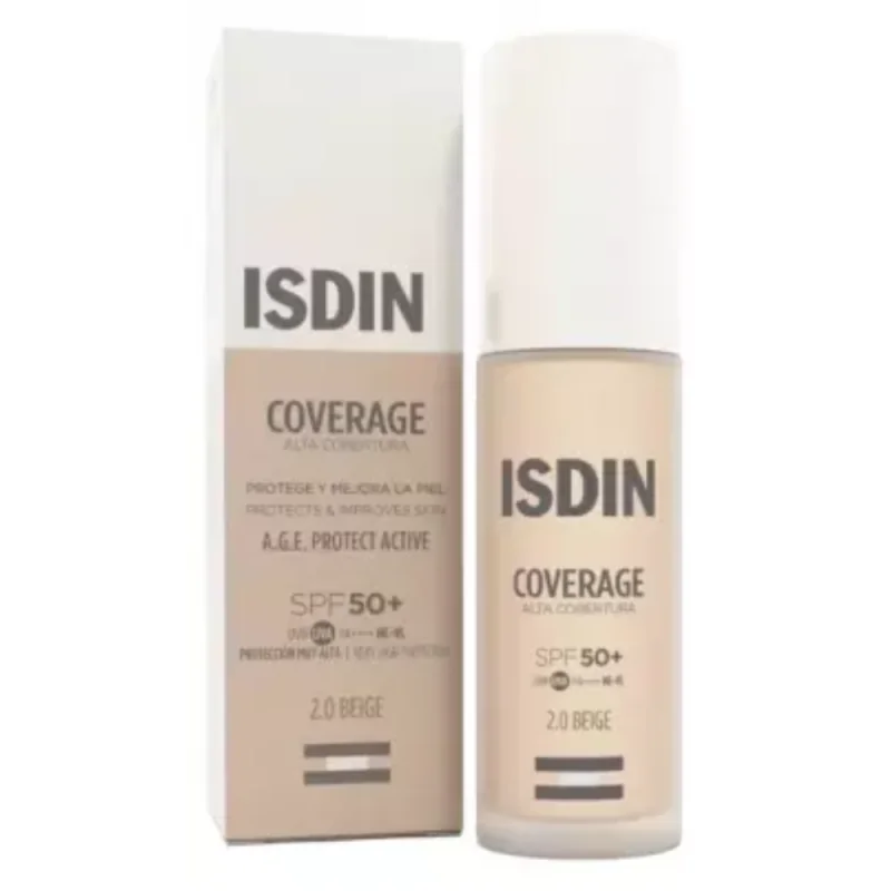 IsdinCoverage Fond de Teint SPF50+ 30 ml - Teinte : 2.0 Beige