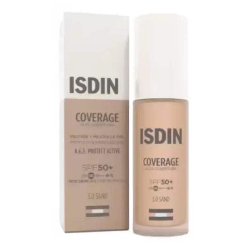 Isdin Coverage Fond de Teint SPF50+ 30 ml - Teinte : 3.0 Sand