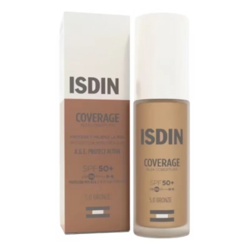 Isdin Coverage Fond de Teint SPF50+ 30 ml - Teinte : 5.0 Bronze
