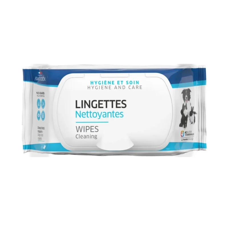 Francodex Lingettes Nettoyantes Multi-usages 30 Pour Chiens, Chats Et Petits Mammifères