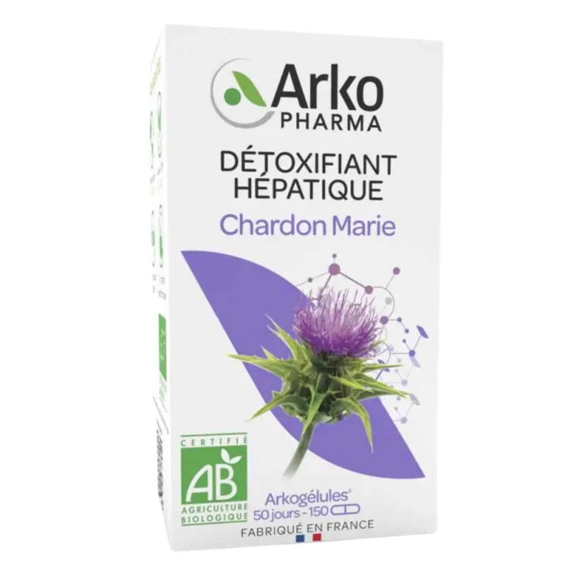 Arkopharma Arkogélules Chardon Marie Bio Détoxifiant Hépatique 150 Gélules