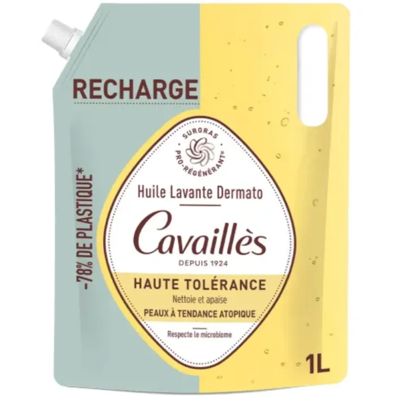 Rogé Cavaillès Huile lavante dermato haute tolérance - recharge de 1L
