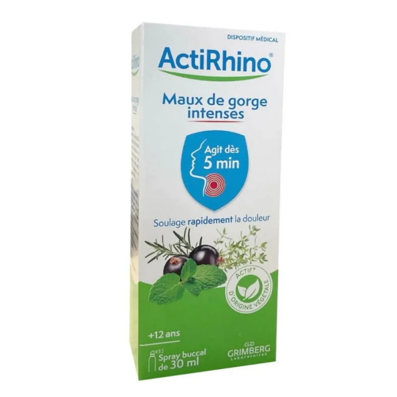 ActiRhino Spray maux de gorge intenses Grimberg - spray de 30ml