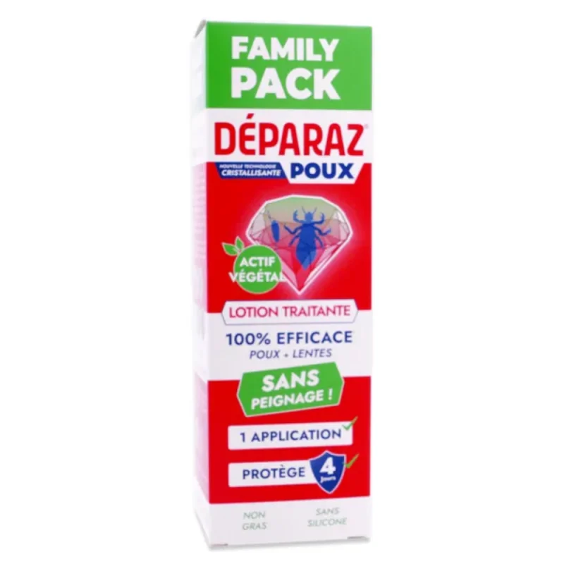 Deparaz POUX - Lotion Traitante Familiale Poux + Lentes, 200ml