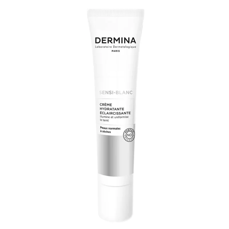 Dermina Sensi-Blanc Creme Hydratante Eclaircissante Peaux Normales A Seches 40ml