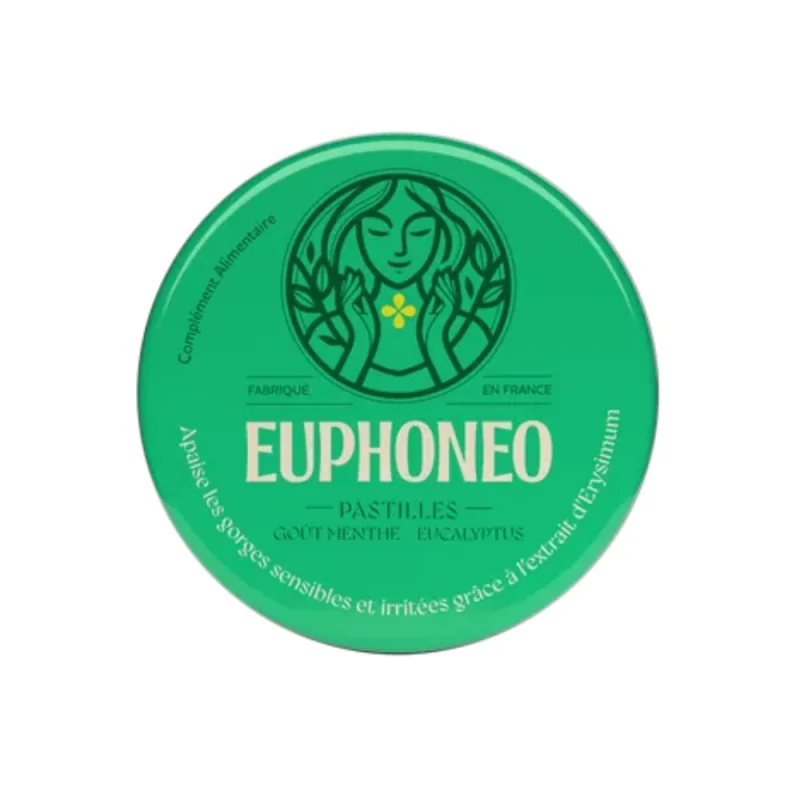 Mayoly Spindler EUPHONEO - Menthe - Eucalyptus Sans Sucre, 50 Pastilles