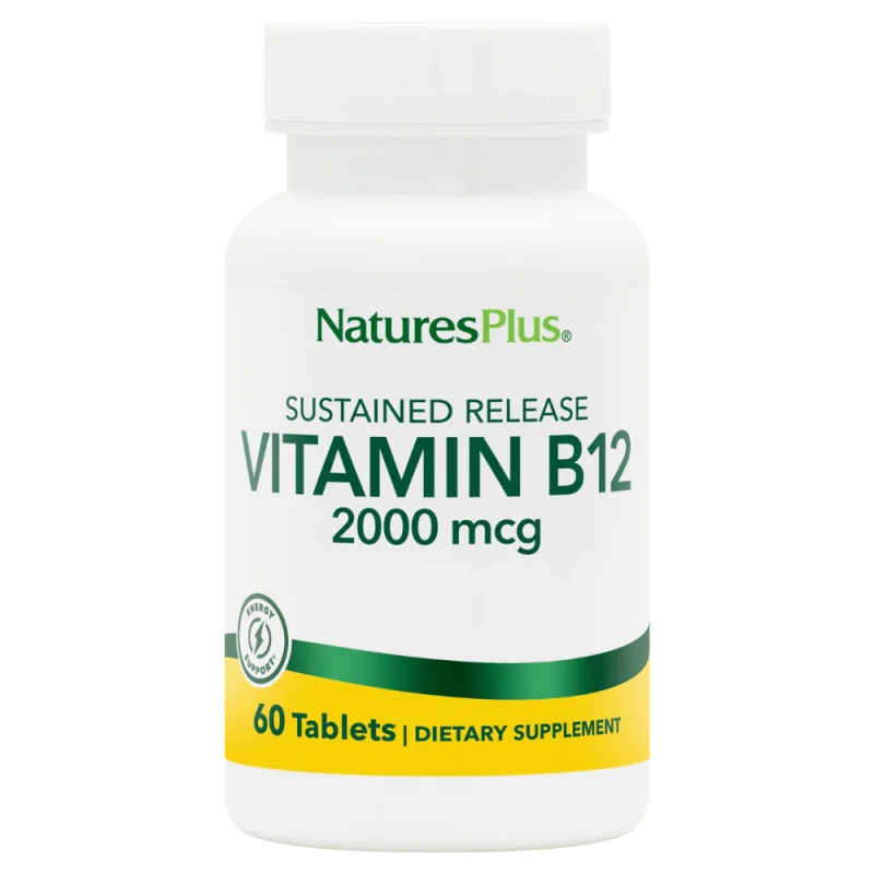 Natures Plus Vitamin B12 Prolonged Action 60 comprimés