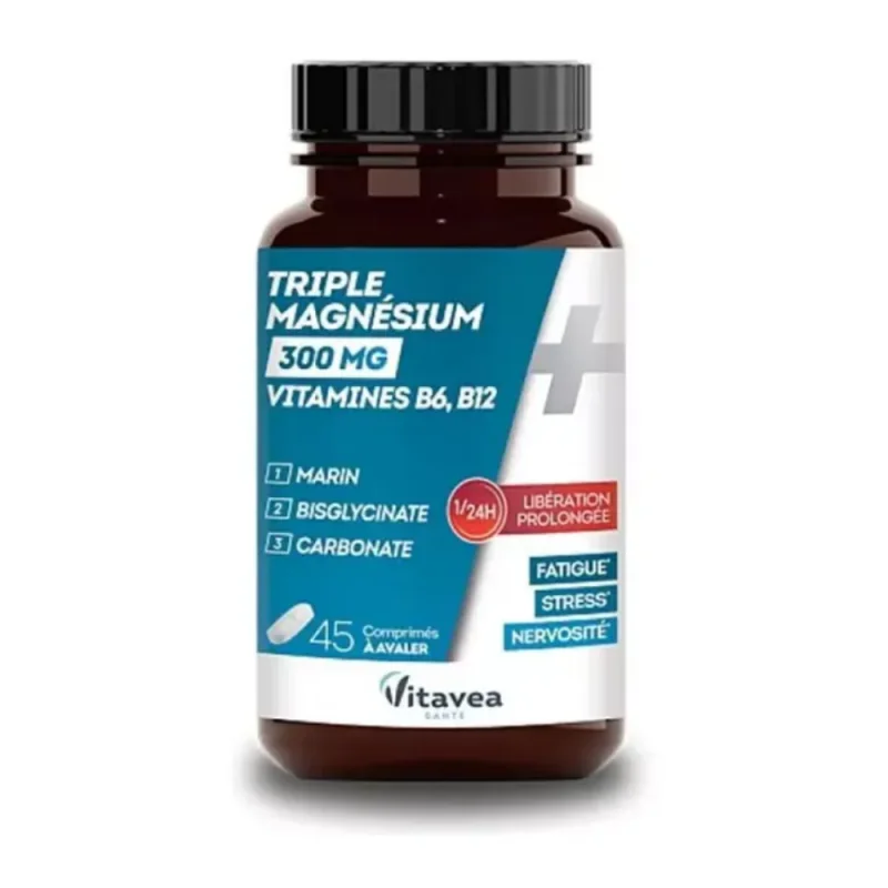 Vitavea Santé Triple Magnésium 300mg 45 Comprimés