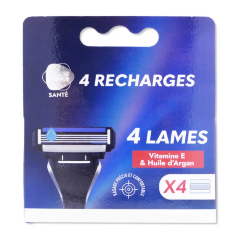 Pharmascience lot de 4 recharges rasoir homme 4 lames