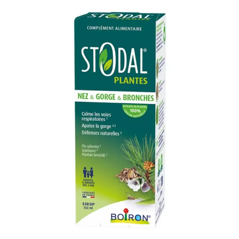 Boiron – Stodal Plantes, sirop nez, gorge et bronches, 150 ml