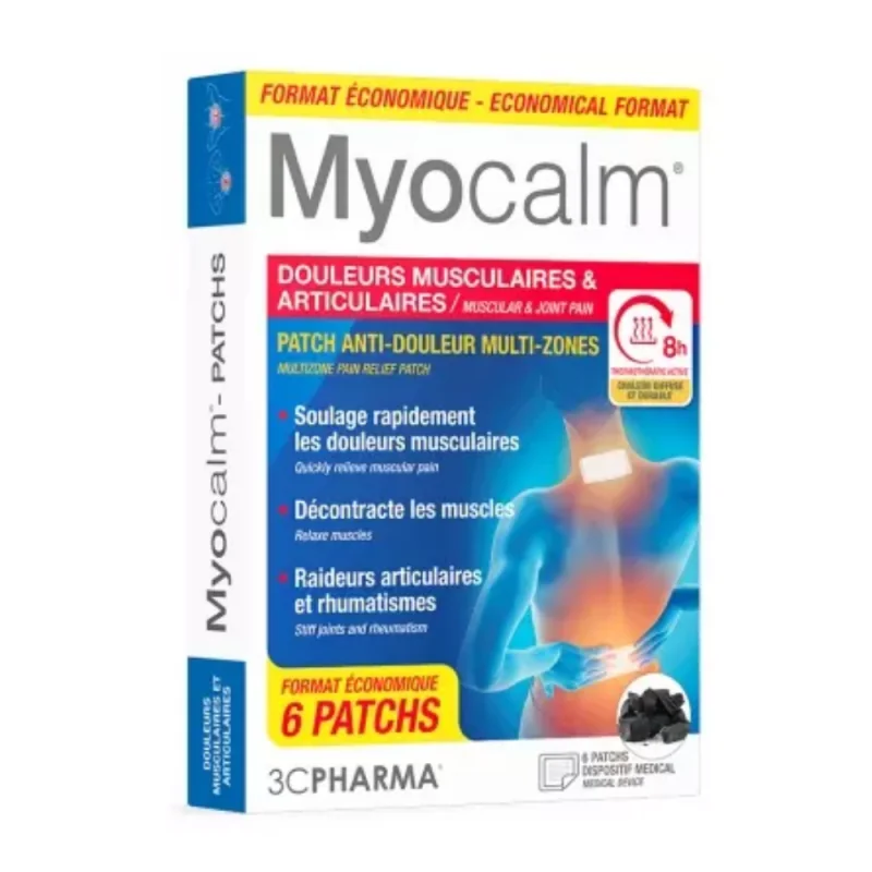 3C Pharma Myocalm Douleurs Musculaires & Articulaires 6 Patchs