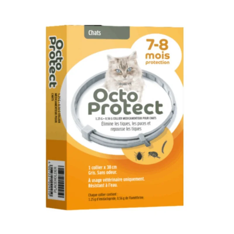 Octo Protect Collier anti puces et tiques Chat