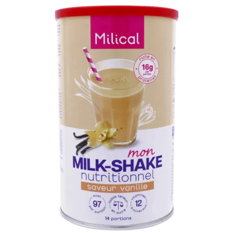 Milical Milk-Shake Hyperprotéiné - Saveur Vanille - 14 portions