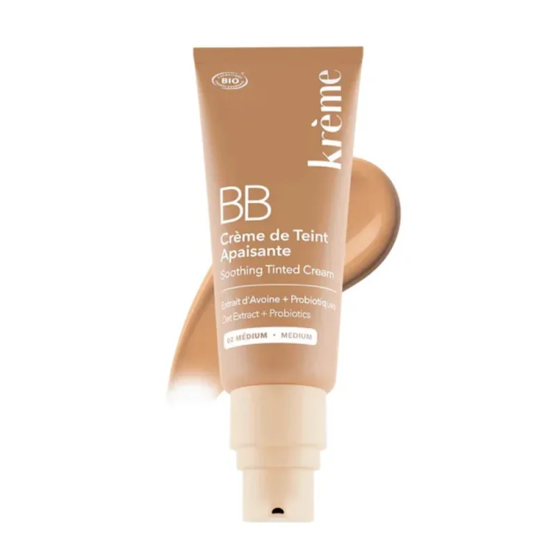 Krème BB Crème de Teint Apaisante Bio - Teinte Medium - Peaux Sensibles, 40ml